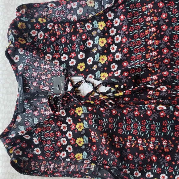 BCBG Sleeveless Black Floral Print Dress Tunic - NWT - Picture 3 of 10